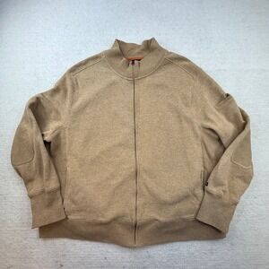 Guide Series Mens 2XL Tan Fleece Lined Zip Mock Neck Jacket outdoor cabin core